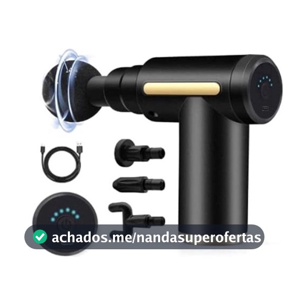 Massageador Elétrico Profissional Muscular Pistola Portátil Massagem Alta Frequência