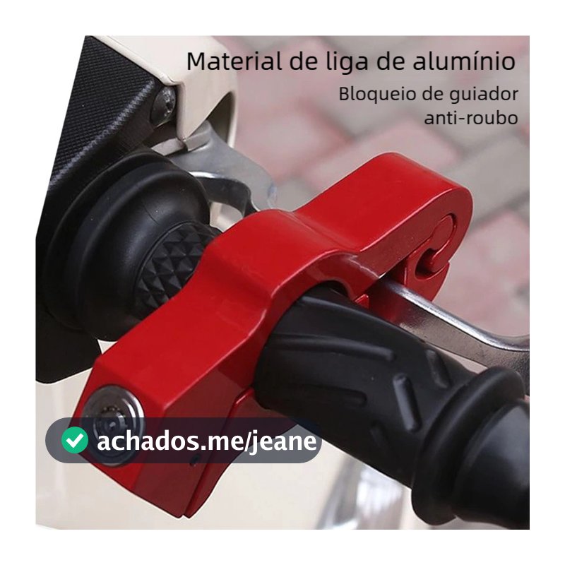 Trava Manete Moto Antifurto Tranca Universal Feita de Alumínio Naval