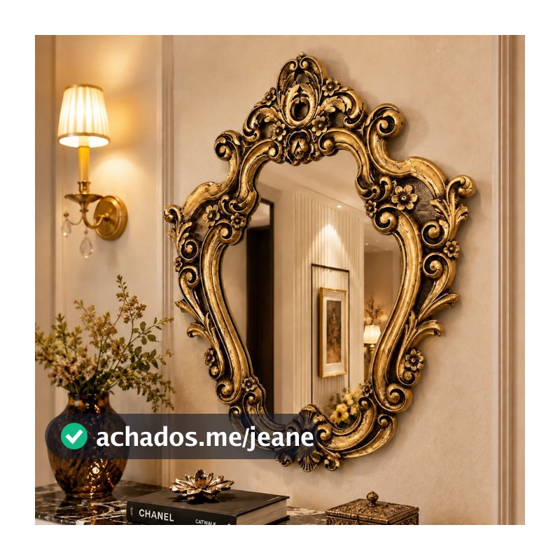 Espelho Grande Decorativo Provençal Sala Quarto Banheiro Hall Envio Imediato
