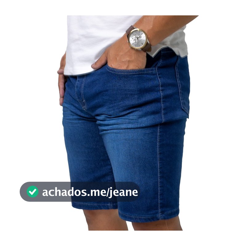 Bermuda Masculina Jeans com Denim Premium - Lycra Destroyed | Lions Jeans.