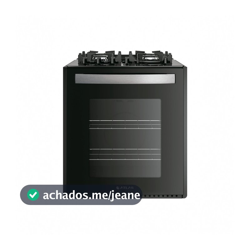 Fogão de Embutir a Gás Atlas Utop 4 Bocas 60l Preto Bivolt