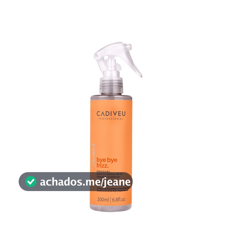 Cadiveu Professional Essentials Bye Bye Frizz Gradual Smoothing Mist Finalizador Protetor Térmico 200ml