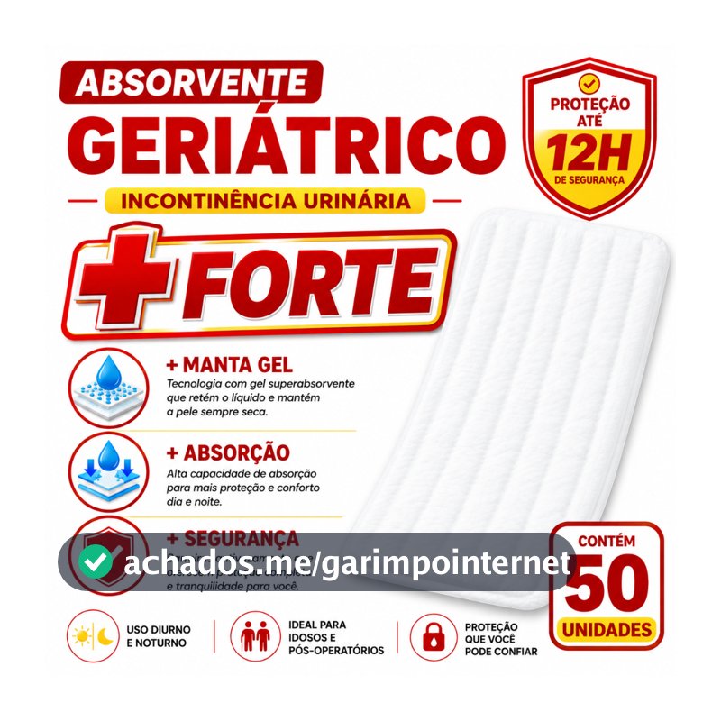 Absorvente Noturno Incontinência Urinária Severa Absorvente Geriátrico Pós Parto Calcinha Fralda