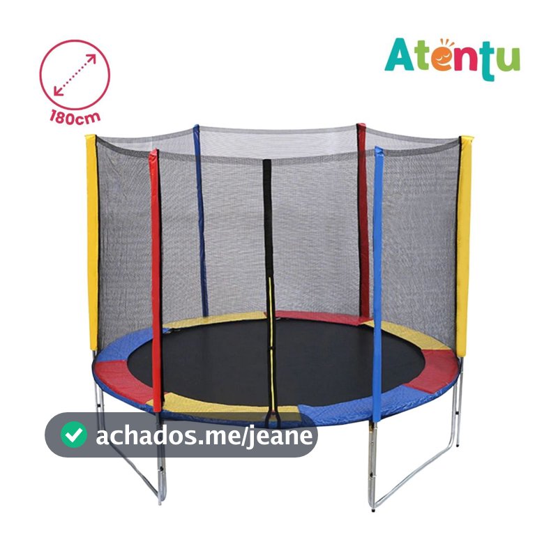 Pula Pula Infantil 1,8m Cama Elástica C/ Fechamento Zíper