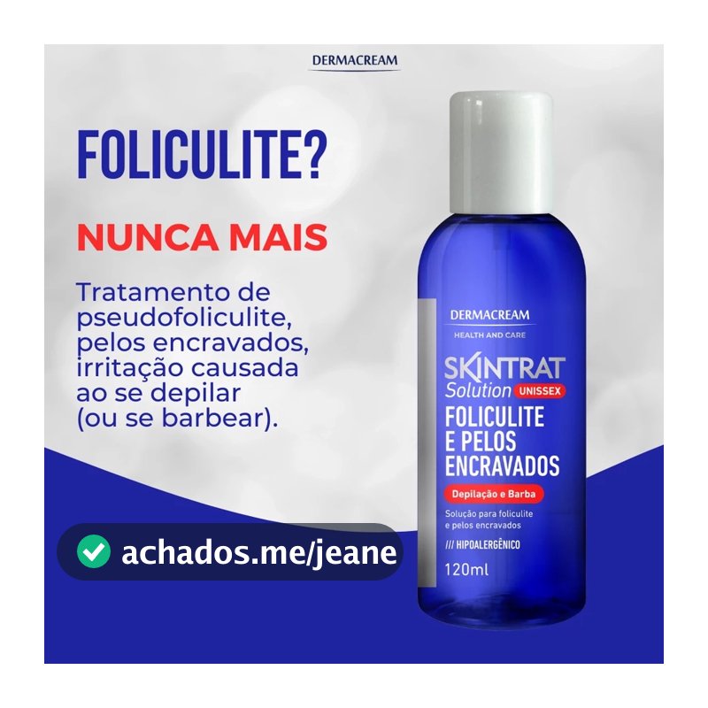 Skintrat Foliculite e Pelos Encravados Depilação e Barba 120ml - Dermacream Unissex