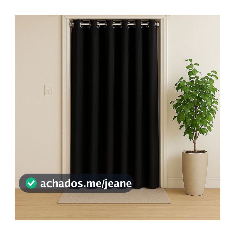 Cortina de Porta Elegance Oxford 1,30 x 2,20m – Sala, Quarto, Cozinha ou Provador | Tecido Premium