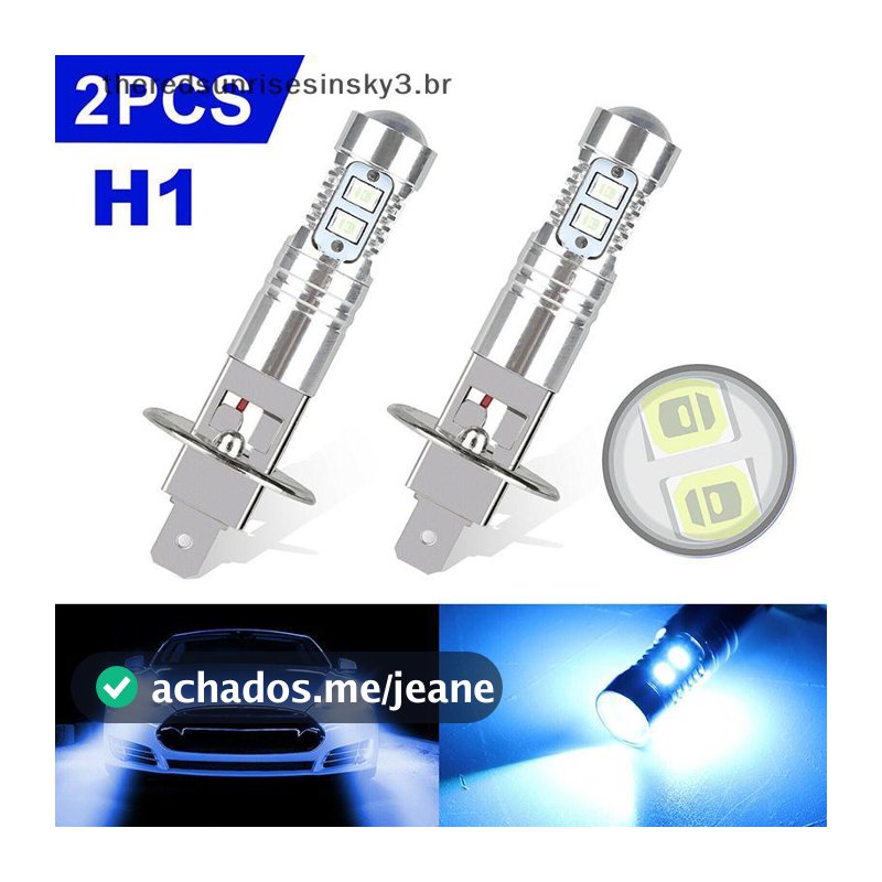 TSBR 2 Unidades H1 LED Lâmpadas De Farol Automático 8000K 100W Azul Gelo Super Brilhante Luzes De Neblina Para Carro .