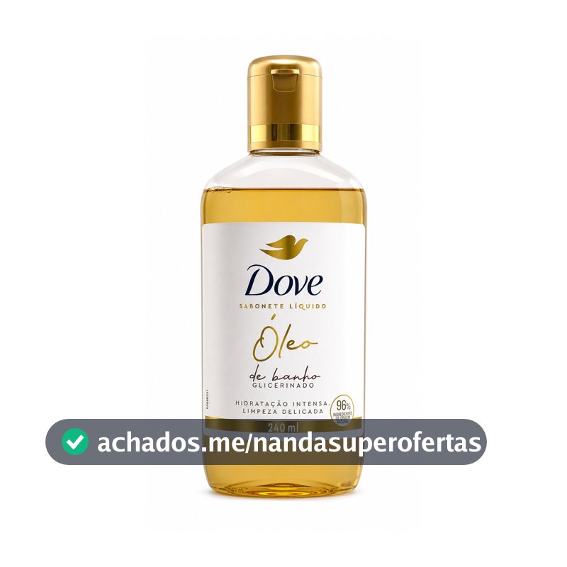 Sabonete Líquido Dove Óleo de Banho 240ml Hidratação Intensa Banho Limpeza Suave Nutrição Pele Macia