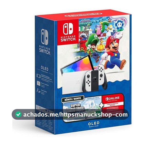 Console Nintendo Switch Oled Nintendo Bundle Super Mario Bros Wonder -  3 Meses Nintendo Switch Online 64gb Branco