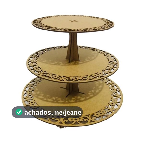 Porta Bolo E Doce Provençal Decor Mesa Bala De Noiva Em Mdf