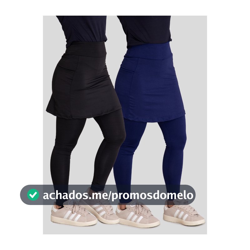 Kit com 2 Leggings Saia Evangelicas com Bolsos Yoga