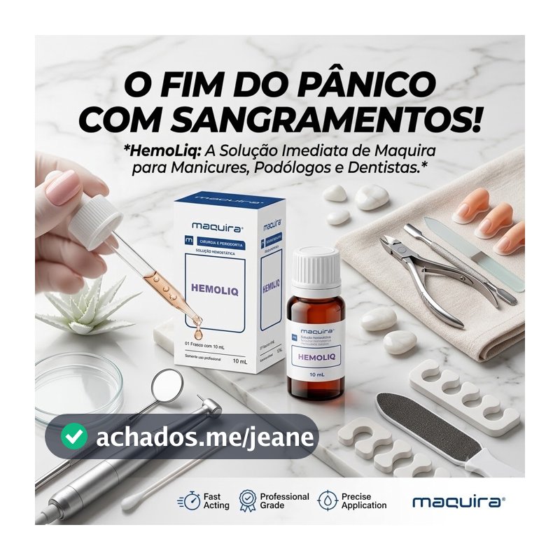 Hemostático Líquido HemoLiq Maquira Ideal para Nail Designer,  Manicure, Podólogo ou Dentista