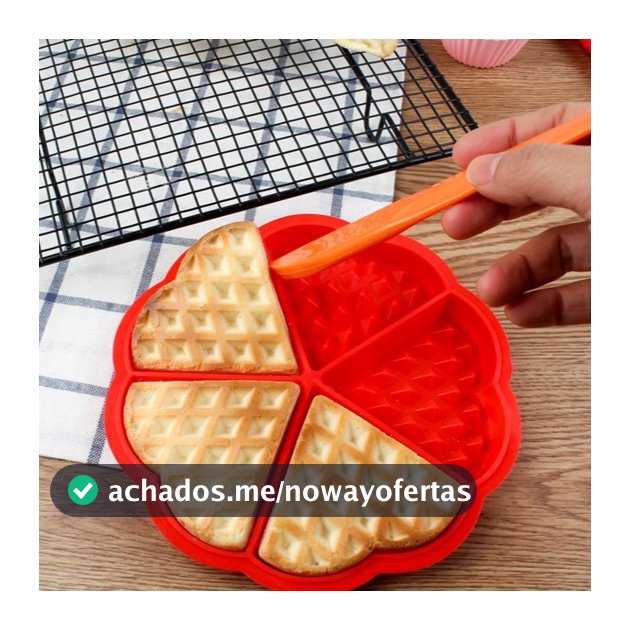 Forma de Silicone Waffle Chocolate Ovo Air Fryer 5 Cavidades