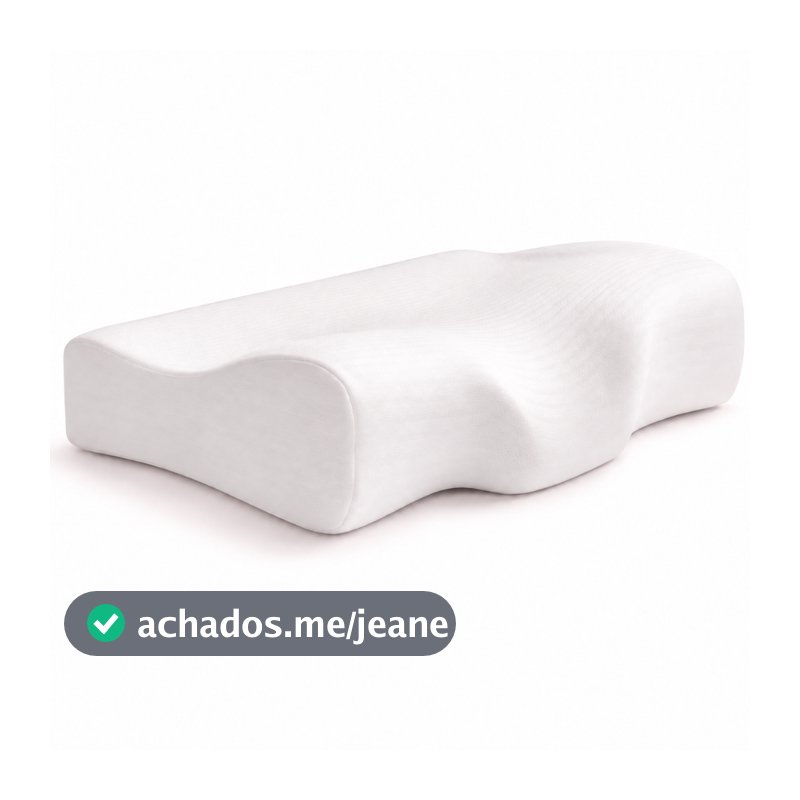 Travesseiro Cervical Anatômico Inteligente Viscoelástico NASA D40 Capa Removível e Lavável BestPillow