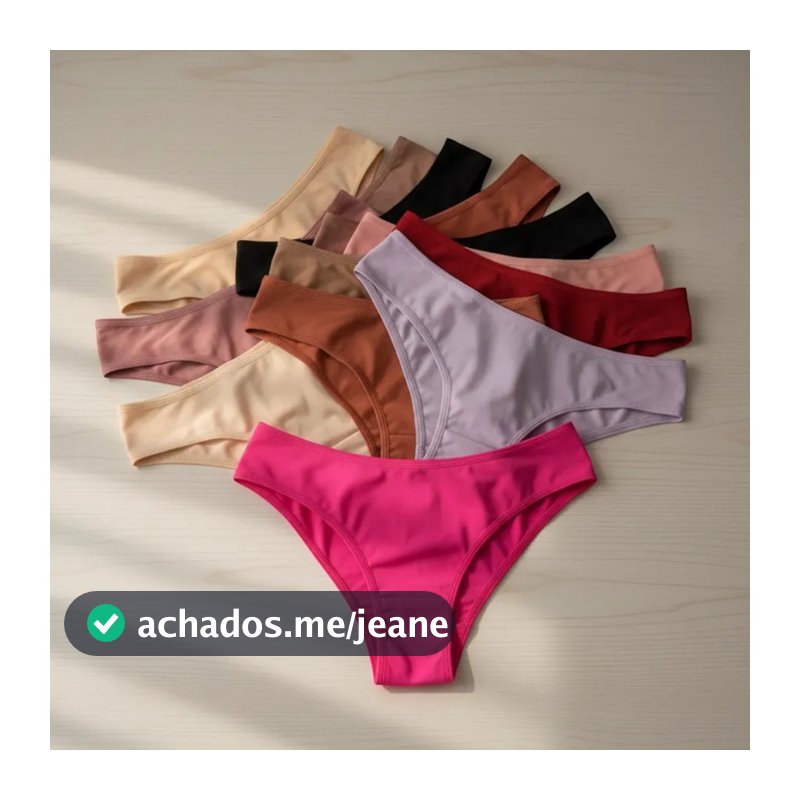 Kit 10 Calcinhas 100% Algodão – Não Aperta, Não Esquenta, Ideal para o Dia a Dia