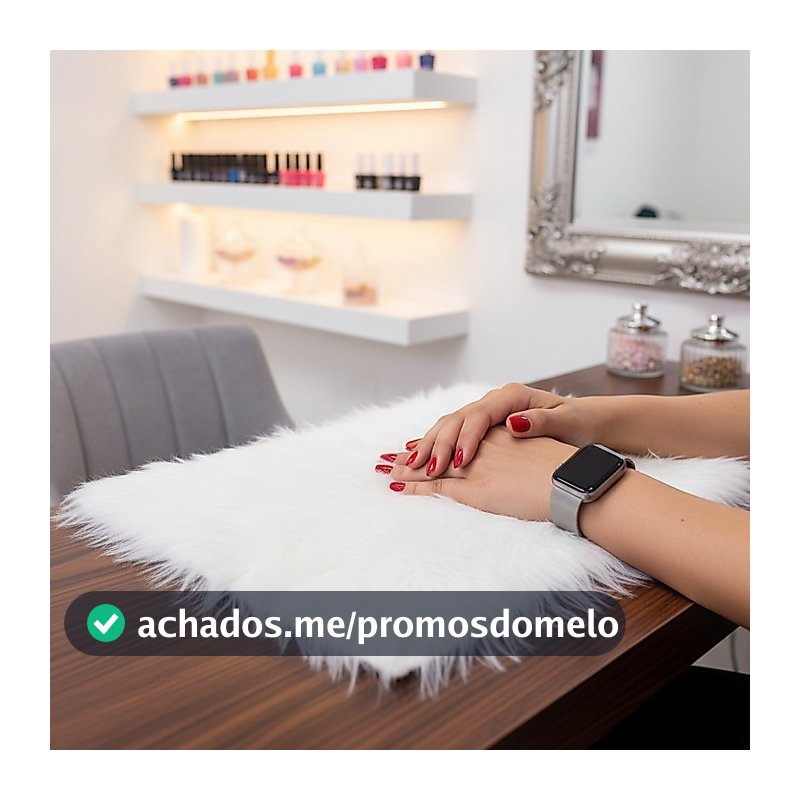 Tapete para Manicure Fotográfico Peludinho | Tapete Decorativo para Fotos de Unhas | Cenário de Mesa