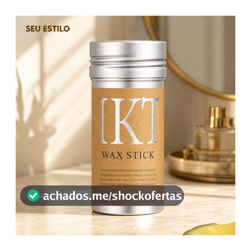 Bastão de Cera Capilar IKT Wax Stick Controla Fios Rebeldes Elimina Frizz Deixa Cabelo Alinhado para Penteados Perfeitos