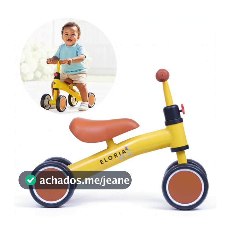Bicicleta de Equilíbrio Infantil Sem Pedal a Partir de 1 Ano Coordenação Motora e Equilíbrio