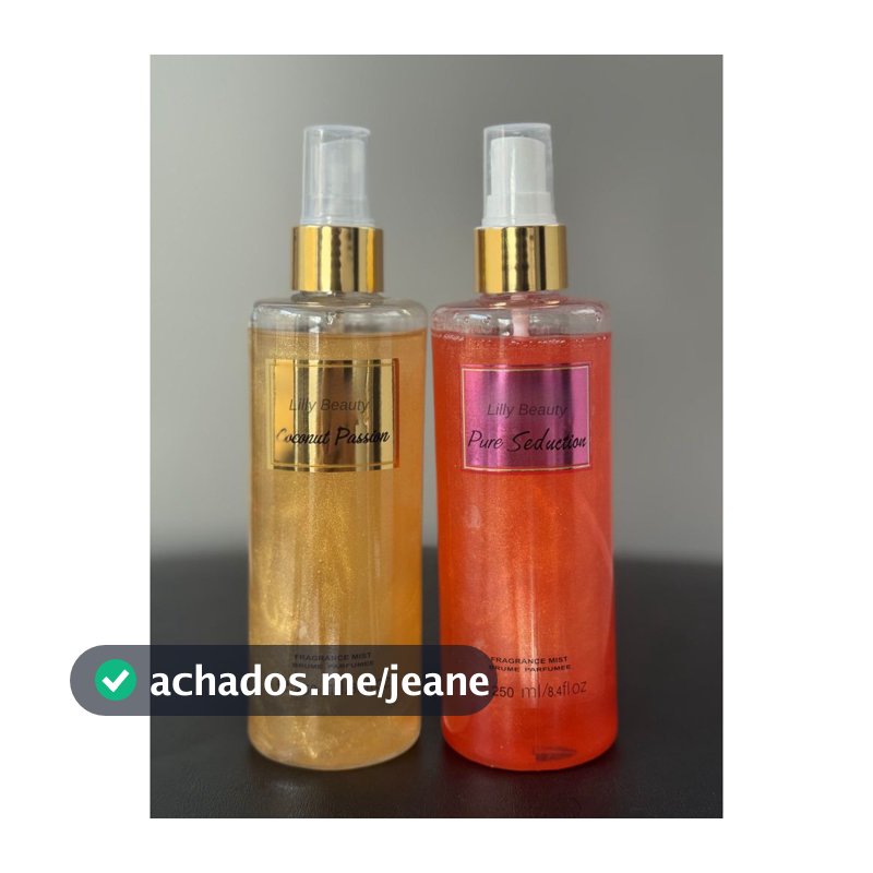 kit 2 body splash 250ml lilly beauty com glitter