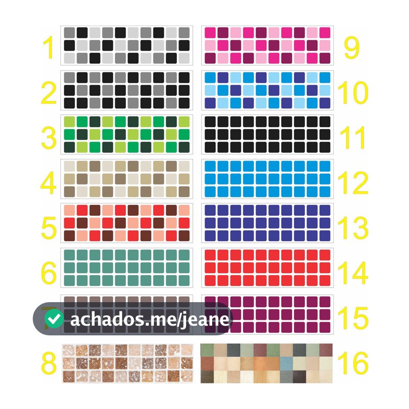 Kit Adesivo faixa tipo Pastilhas decorativas para banheiro, cozinha, lavanderia lavável.
