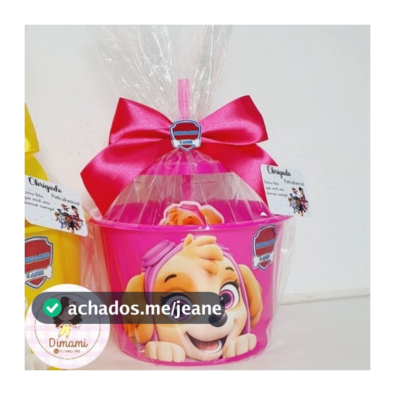 Kit Cinema patrulha Premium 10 Kit completo Personalizado - Lembrancinha de Festa baldinho de pipoca copo twister