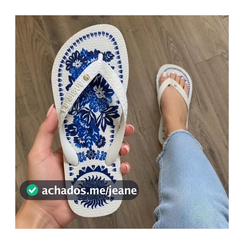 Chinelo Feminino Estampado Verão Praia Com Tira Grossa Queima Estoque
