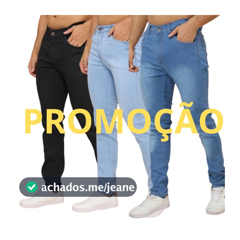 Kit Calças Jeans Masculina Slim Fit Lycra Direto Da Fábrica