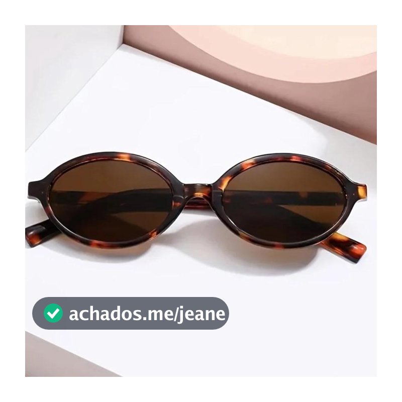 Óculos Oval Retrô Tartaruga Blogueira Nova Moda Vintage