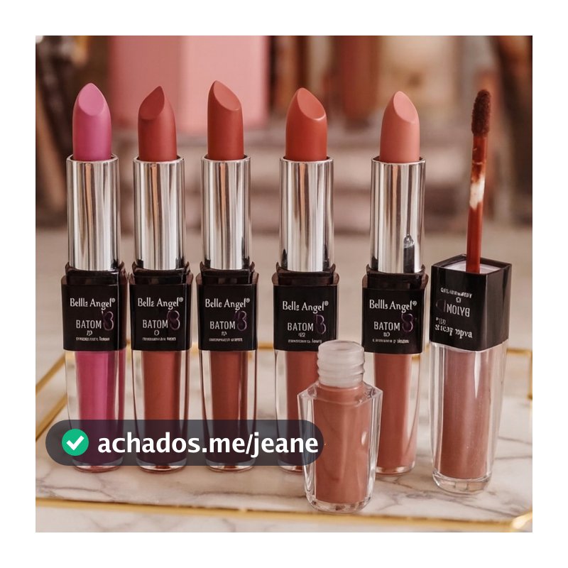 BATOM MATTE E LÍQUIDO 2 EM 1 BELLE ANGEL - FIXAÇÃO FORTE