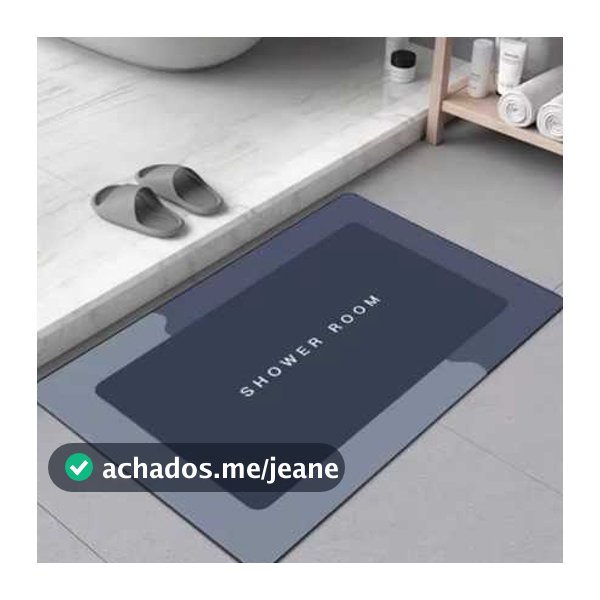 Tapete Absorvente Secagem Rápida Antiderrapante de Banheiro/Porta