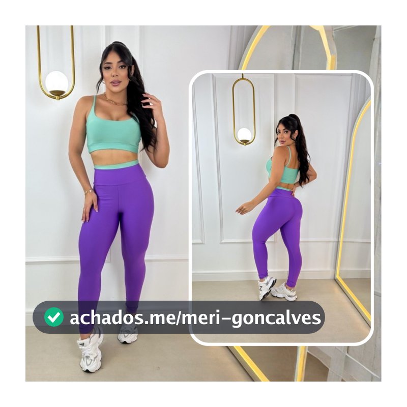 conjunto de academia feminino Bicolor calça legging e Top Academia Roupa De Malhar Suplex modas
