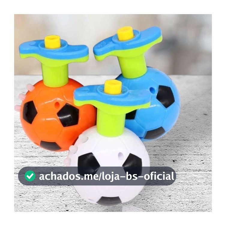 Brinquedo pião musical bola de futebol c/ lançador c/luz   KL100750