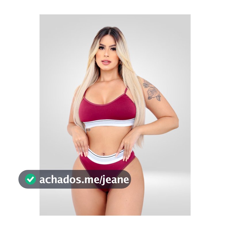 Conjunto Top + Calcinha sem Bojo com Elastico Exposto Fio Dental