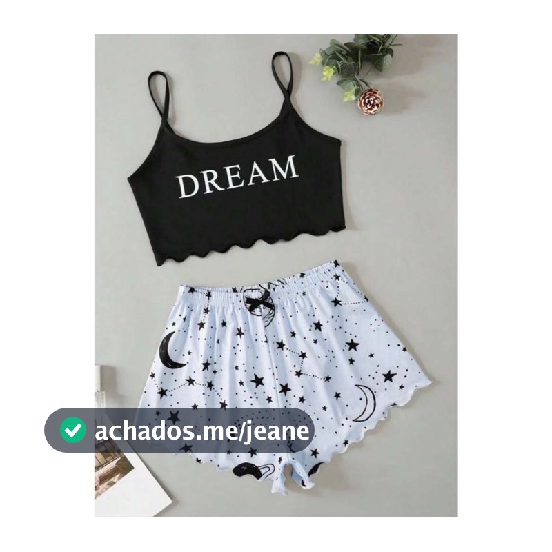 Pijama Feminino Baby Doll Estampa Estampado - Confortável, leve e ideal para Presente