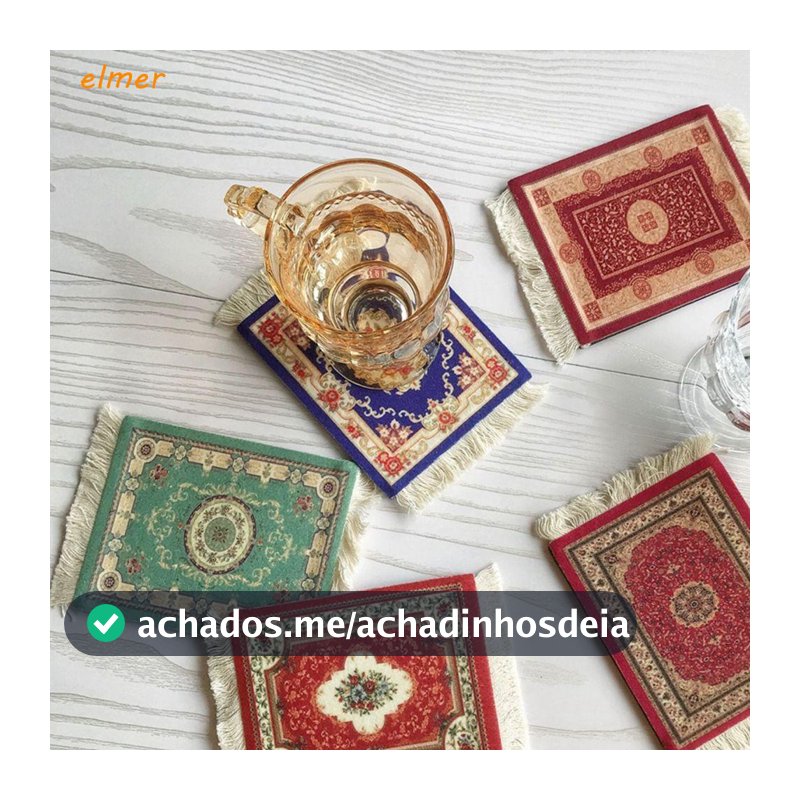 ELMER Tapete De Mesa Antiderrapante Feito À Mão Estilo Persa Retrô Almofadas Decoração