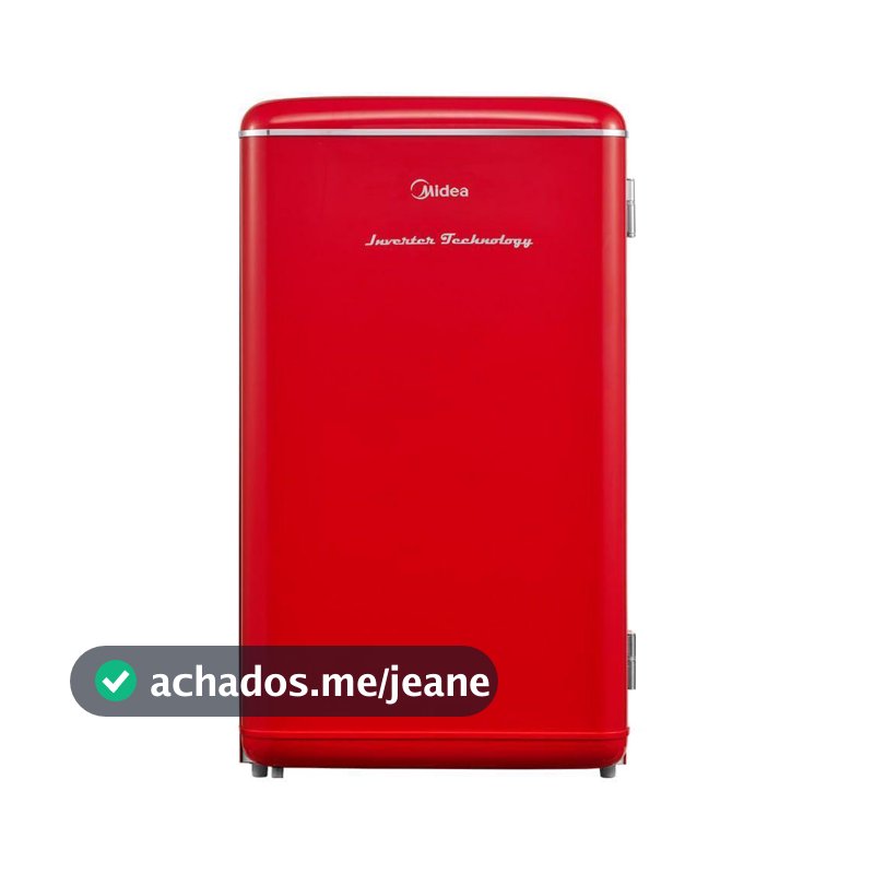 Frigobar Retrô Vermelho 93L Inverter Midea MDRD142RTD323 Bivolt