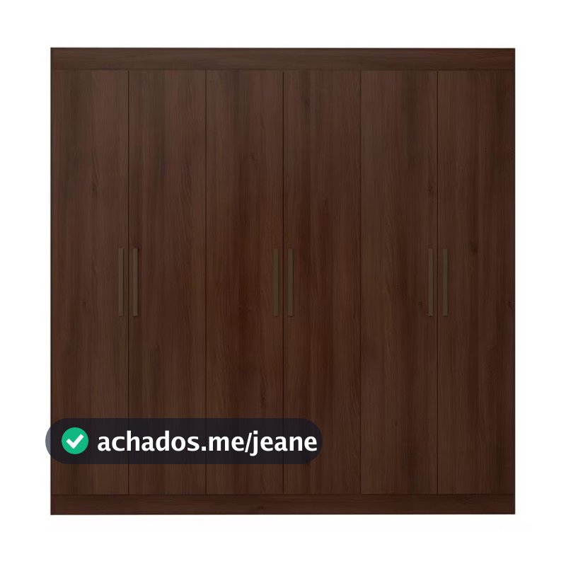 Guarda-Roupa Casal Ville com 6 Portas e 2 Gavetas Bartira