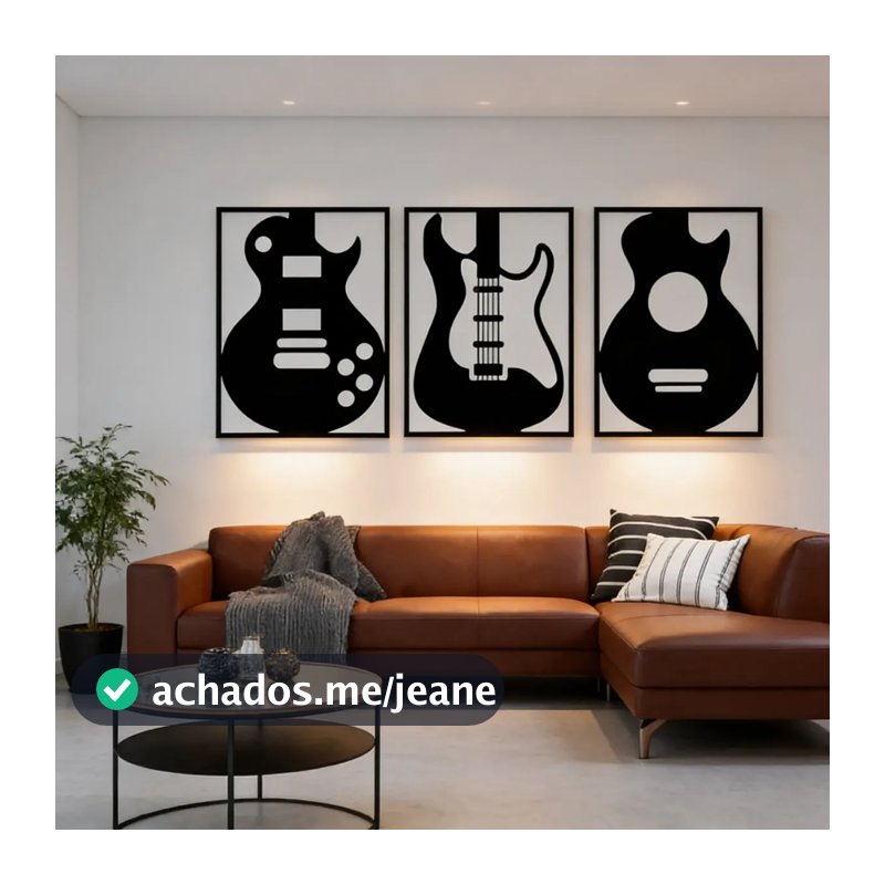 Quadro Decorativo Instrumentos | em MDF 3MM - acompanha dupla face