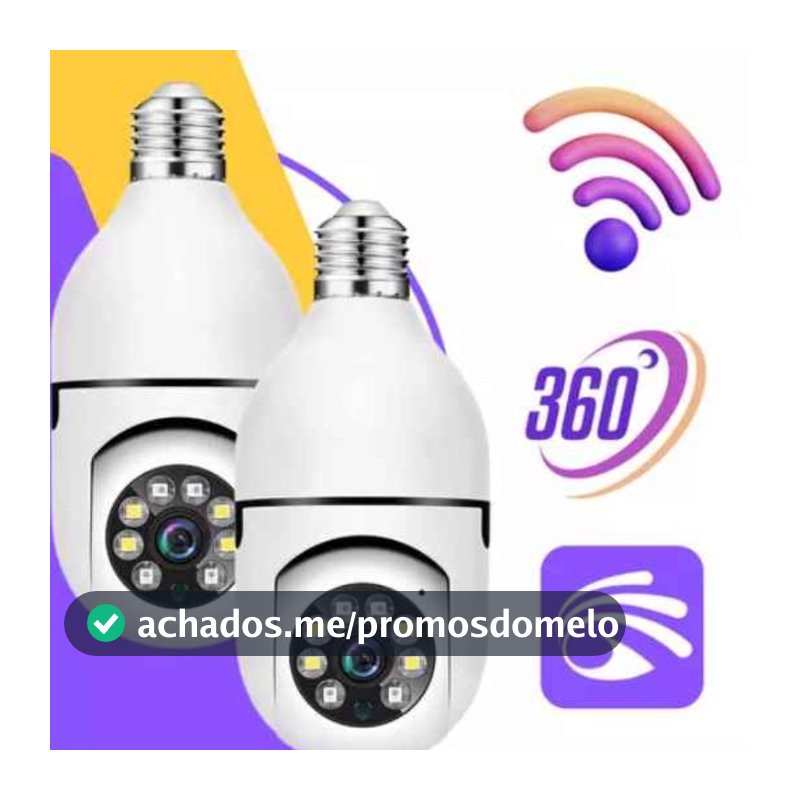 Kit 2 Câmera Segurança 360 Infravermelho Sem Fio Wifi Yoosee