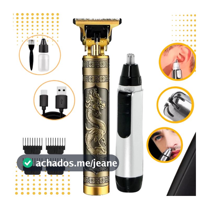 Máquina de Cortar Cabelo Barbeador e Aparador de Pelos | Multifuncional Cuidados Masculinos