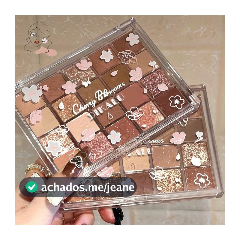 Maquiagem DIKALU Noturna Sakura Dance 20 Paleta De Sombra Colorida Nua Brilhante Mate À Prova D'água De Longa Duração