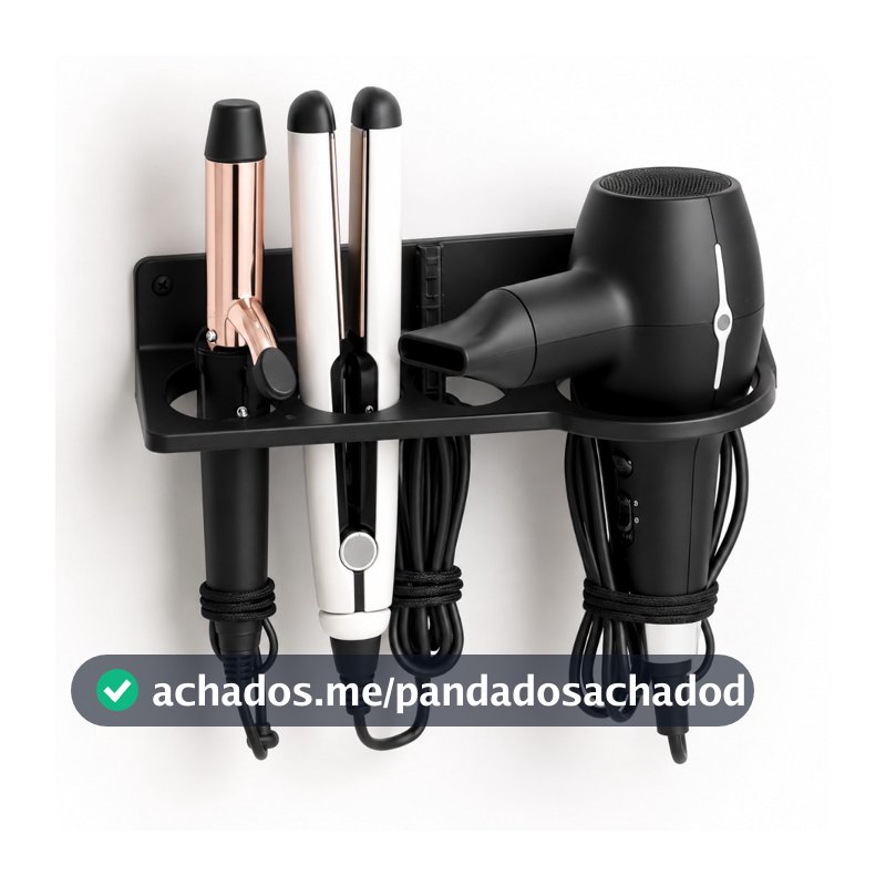 Suporte De Parede Multifuncional Chapinha Babyliss Secador De Cabelo Organizador De Salão Banheiro