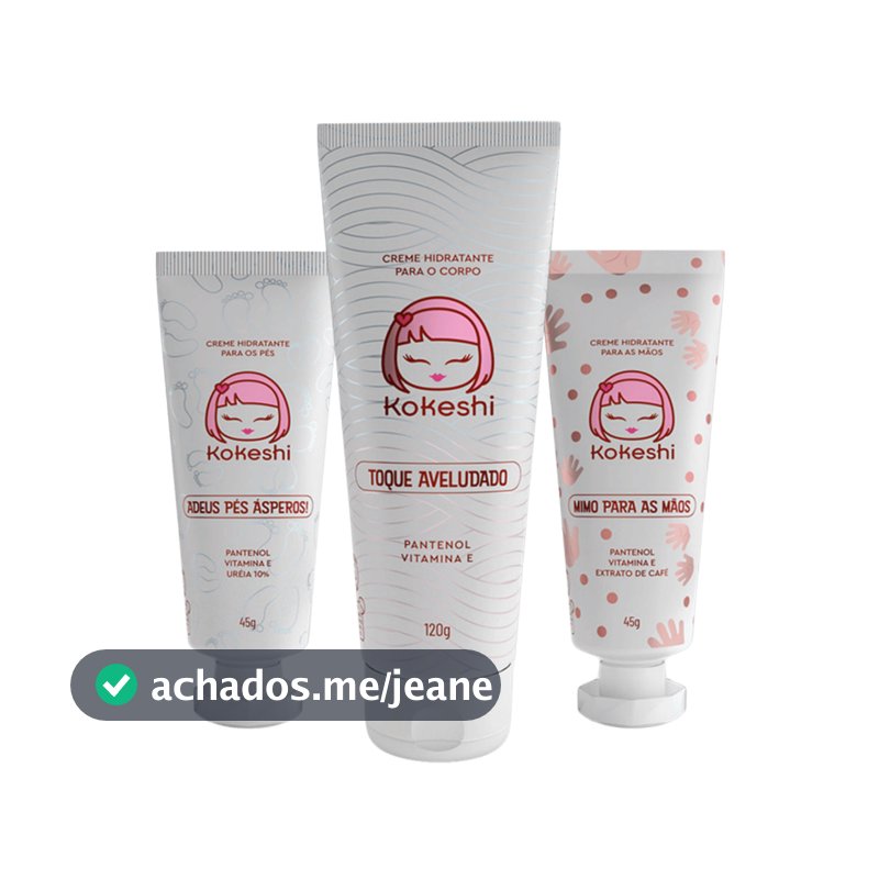 Kit Hidratação Corporal Intensa Kokeshi Para Pés Mãos e Corpo