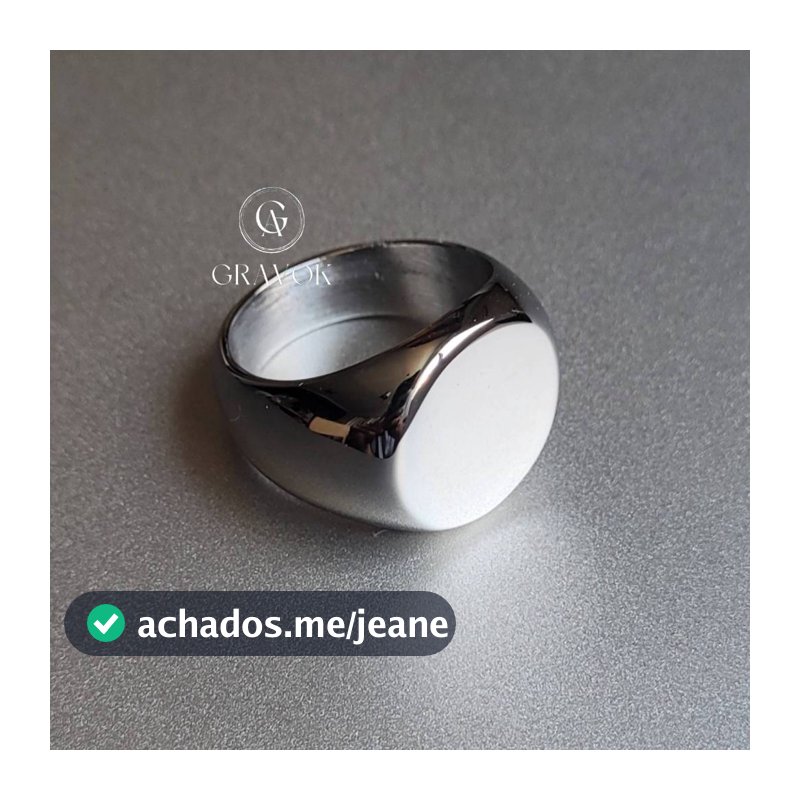 Anel Masculino Dedeira Redonda Lisa Prata de Aço Inoxidável 316L