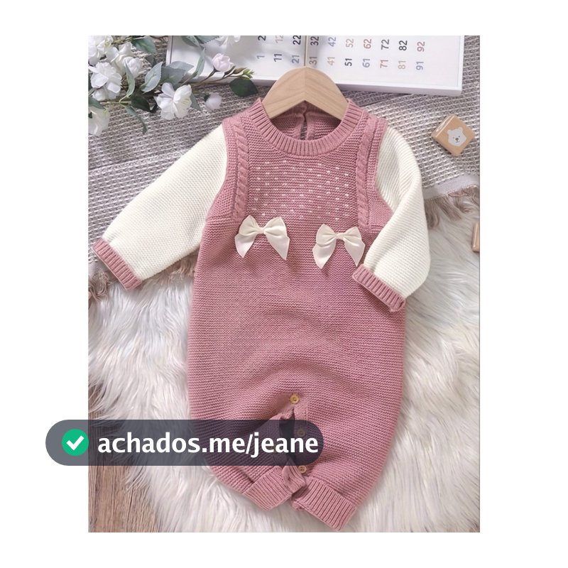 Macacão bebê Tricô Luxo Ingrid