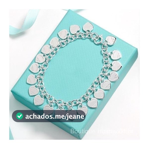 Pulseira com Pingente de Coração Feita de Prata 925 JLEI 63XZ VSF1 1QMI UUUZ