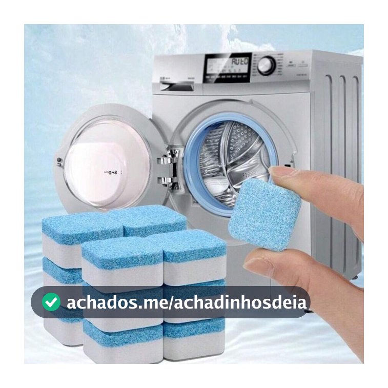 KIT 10 Limpador de máquina de lavar comprimido efervescente sólido para remover manchas
