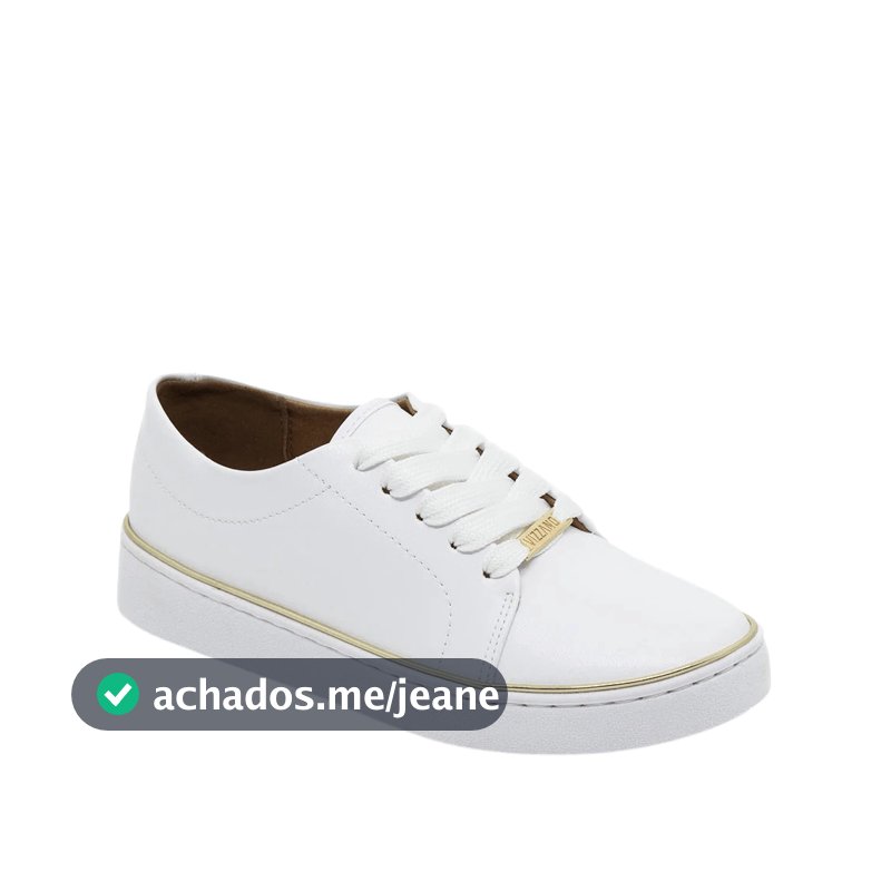 Tênis Vizzano Feminino Branco Casual Clean Confortável