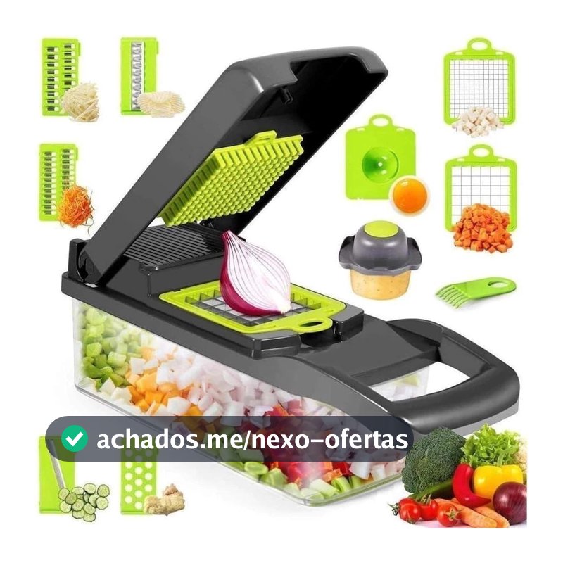 Fatiador de cozinha multifuncional profissional em aço inoxidável 16 em 1/3 em 1  fatiador de vegetais/frutas/legumes
