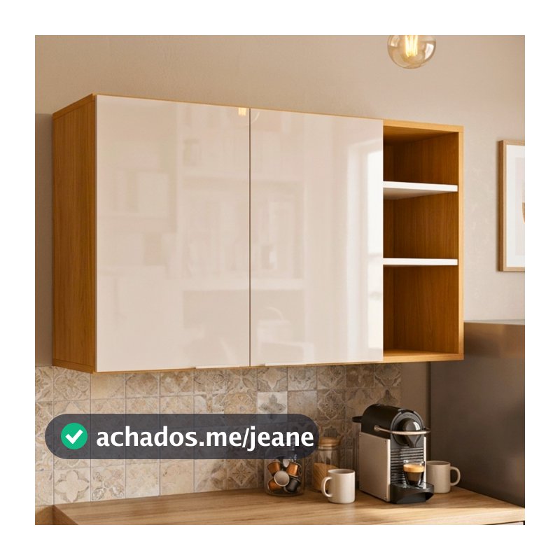 PROMOÇÃO Armário De Parede Módulo Aéreo Suspenso 2 Portas Nicho Decoração Cozinha Multiuso Lavanderia Ópera
